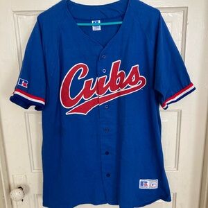 Vintage Chicago Cubs MLB Baseball Russell Jersey  Size Large